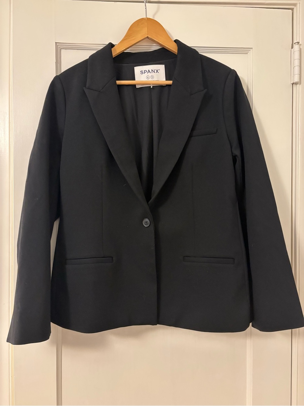 SPANX Black Single-Button Tailored Blazer